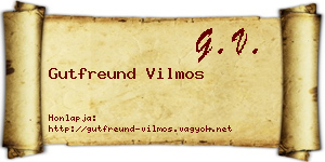 Gutfreund Vilmos névjegykártya